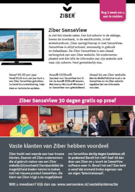 Laatste kans om Ziber SenseView 30 dagen gratis proberen.
